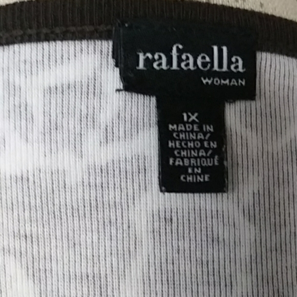 Rafaella Giraffe Print Zip Front Top Size 1X - Picture 4 of 6